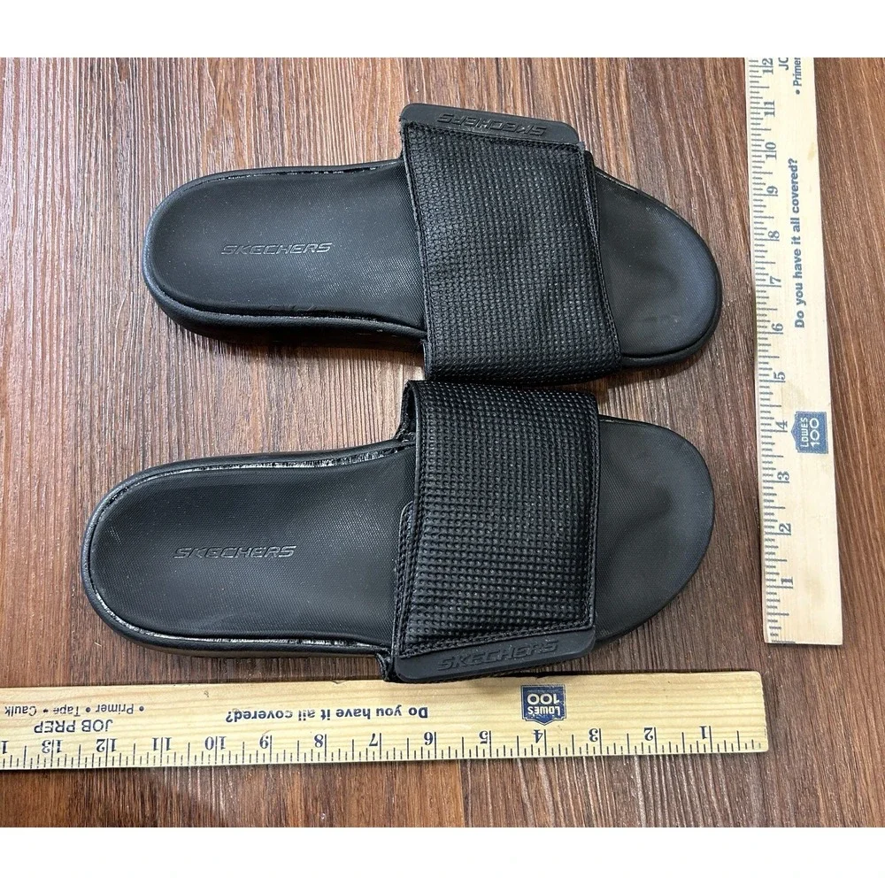 Skechers Men's Gambix 2.0 slide sandals Size 11 BlacK READ
